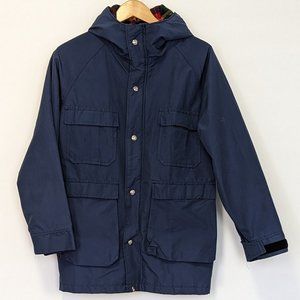 VTG  Woolrich Checkered Wool Lined Hooded Jacket #6110 Blue